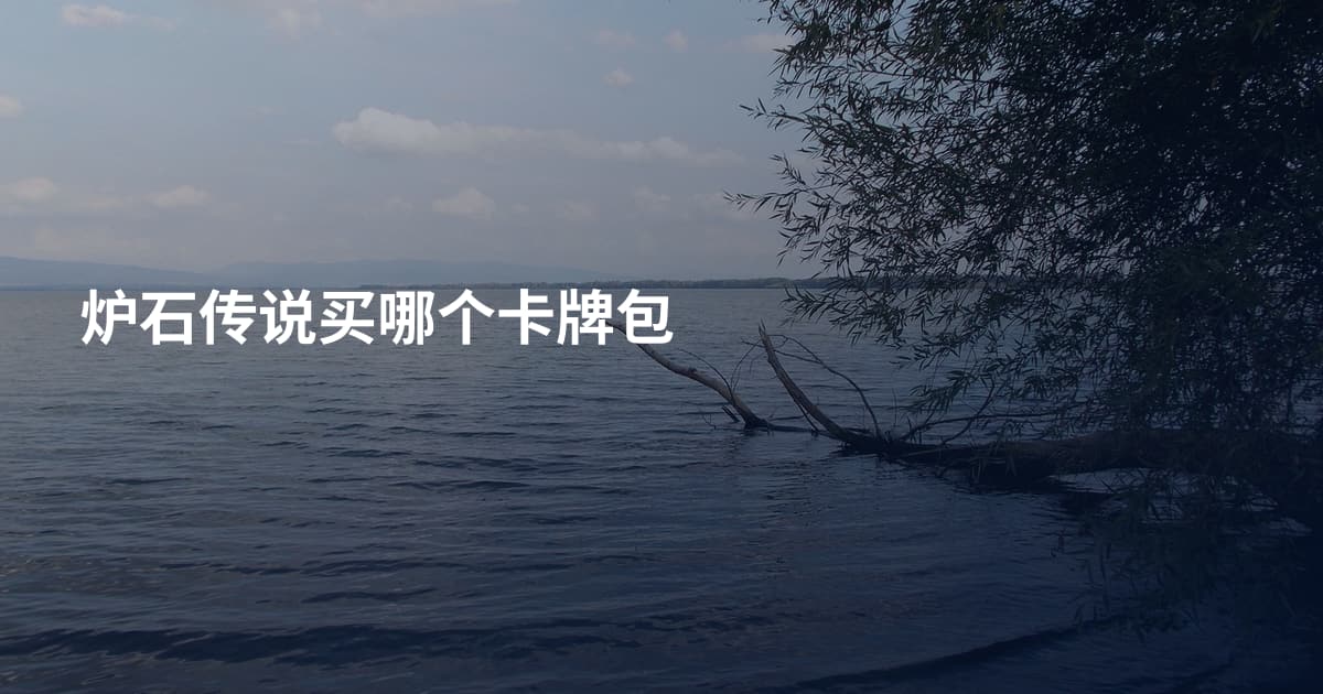炉石传说买哪个卡牌包