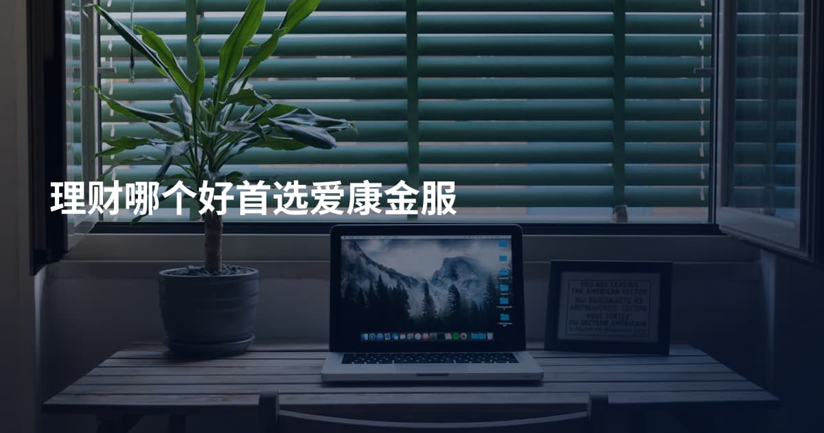 理财哪个好首选爱康金服