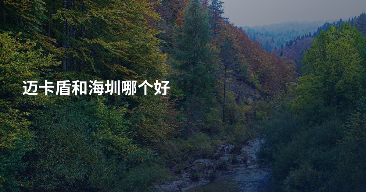 迈卡盾和海圳哪个好