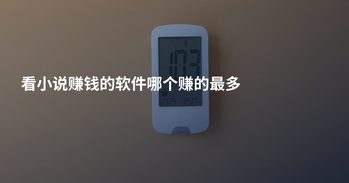看小说赚钱的软件哪个赚的最多