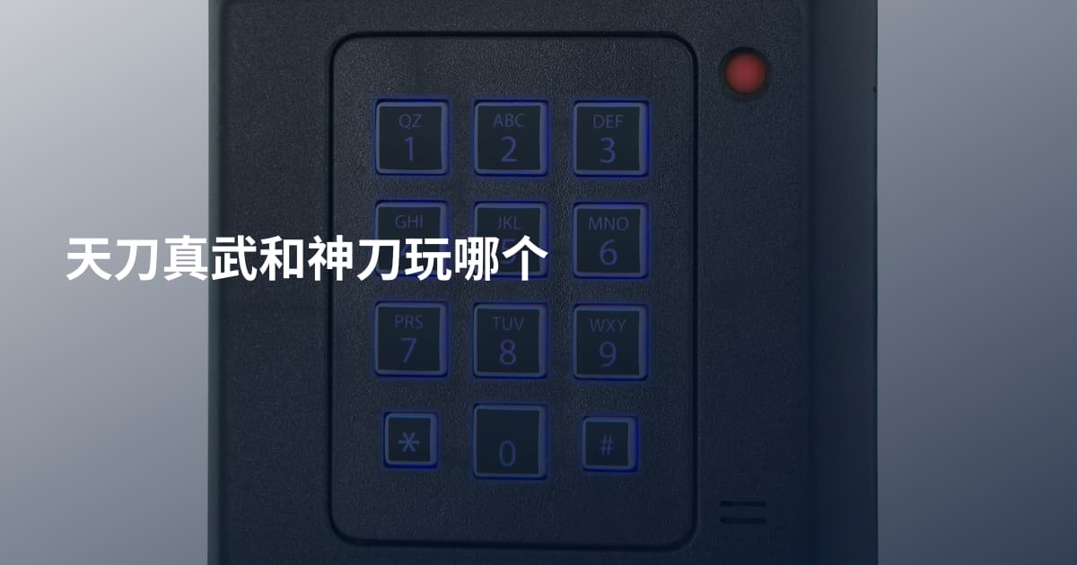 天刀真武和神刀玩哪个