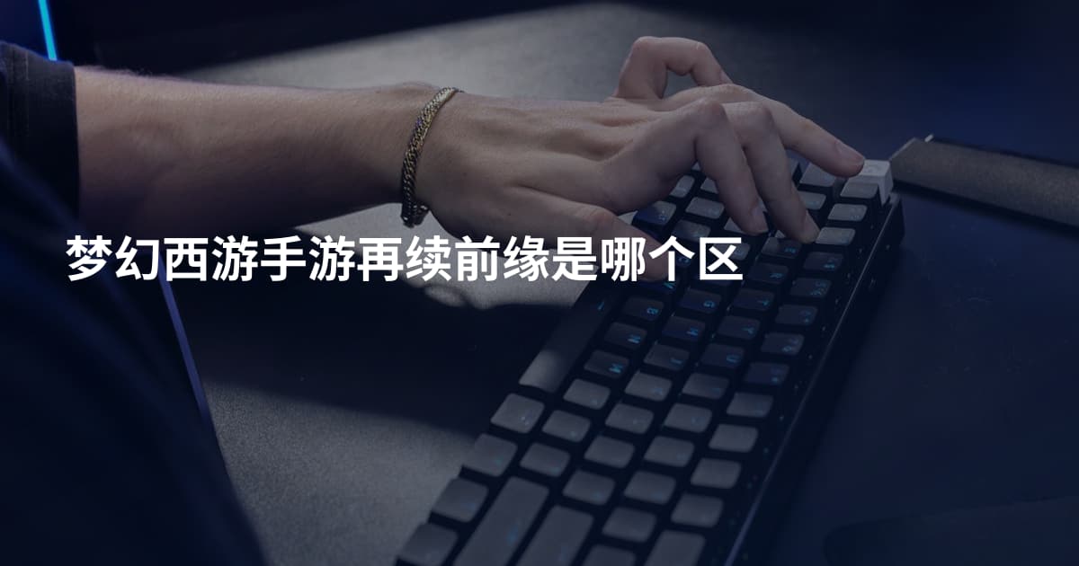 梦幻西游手游再续前缘是哪个区