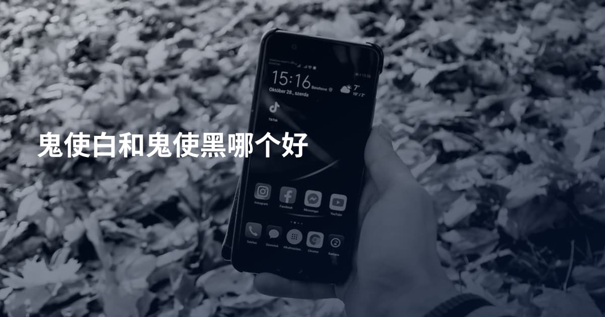 鬼使白和鬼使黑哪个好