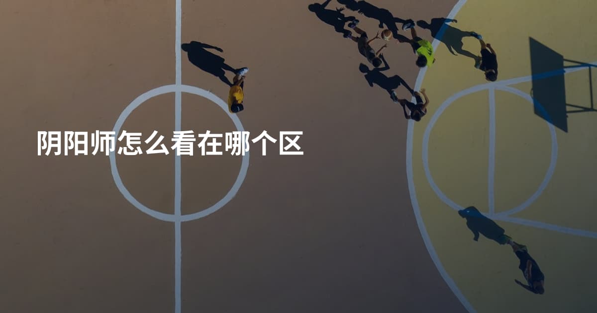 阴阳师怎么看在哪个区