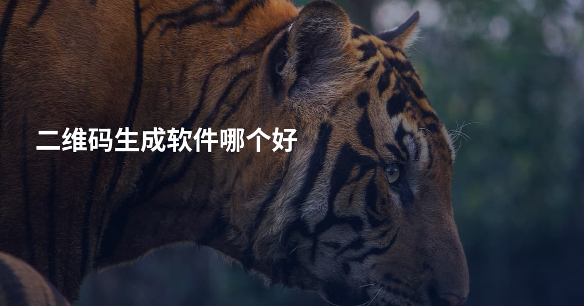 二维码生成软件哪个好