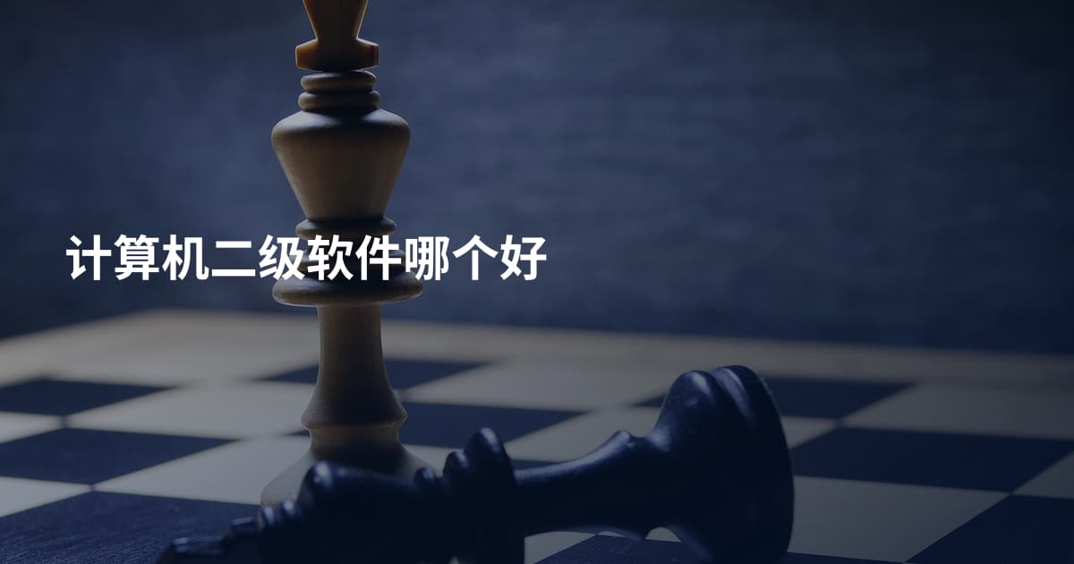 计算机二级软件哪个好