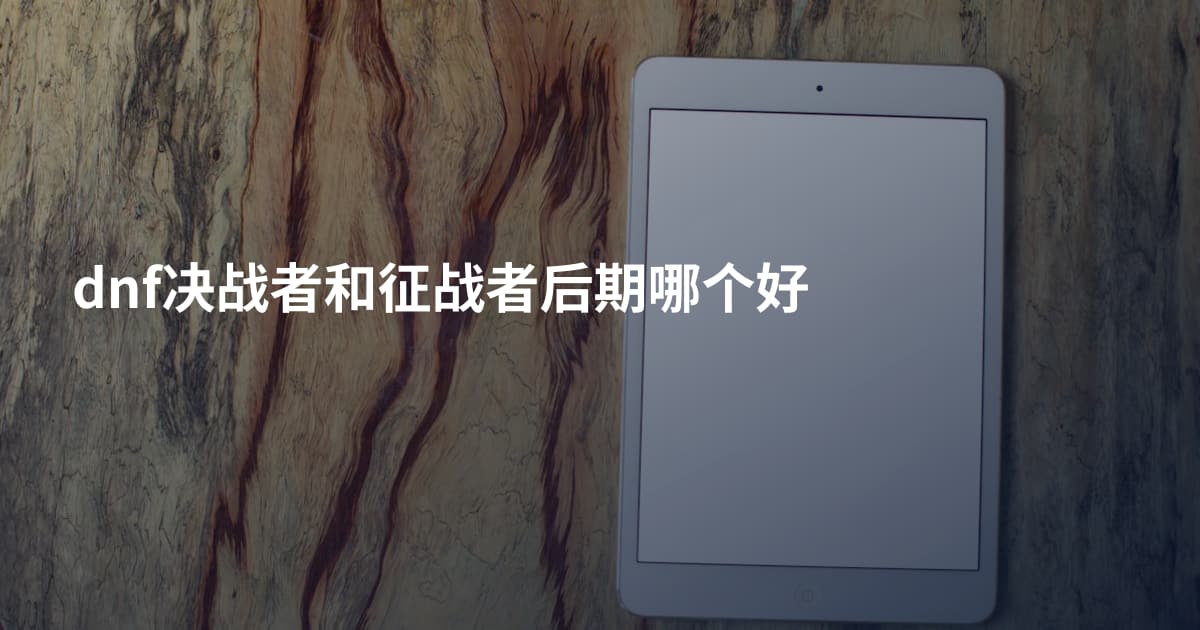 dnf决战者和征战者后期哪个好