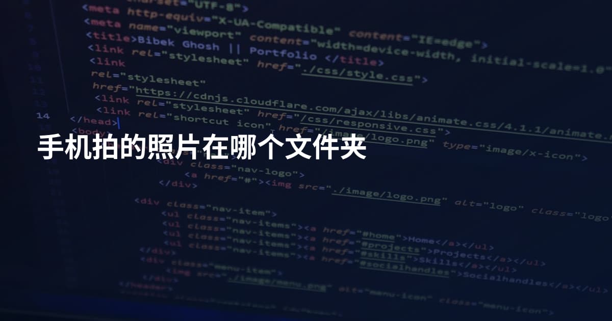手机拍的照片在哪个文件夹