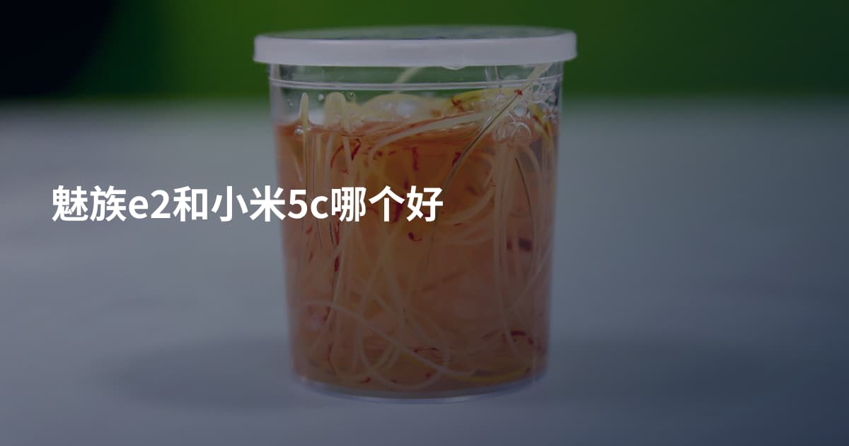 魅族e2和小米5c哪个好