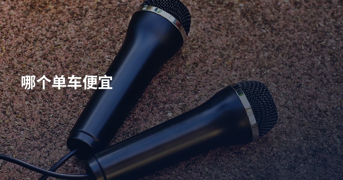 哪个单车便宜