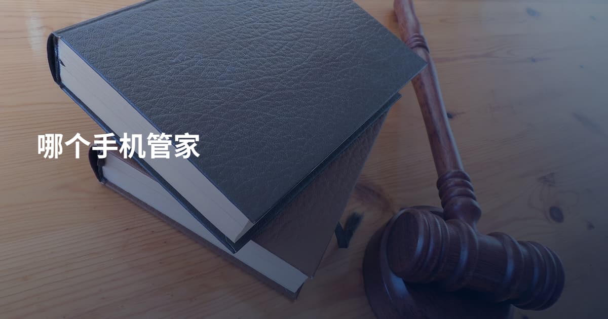 哪个手机管家