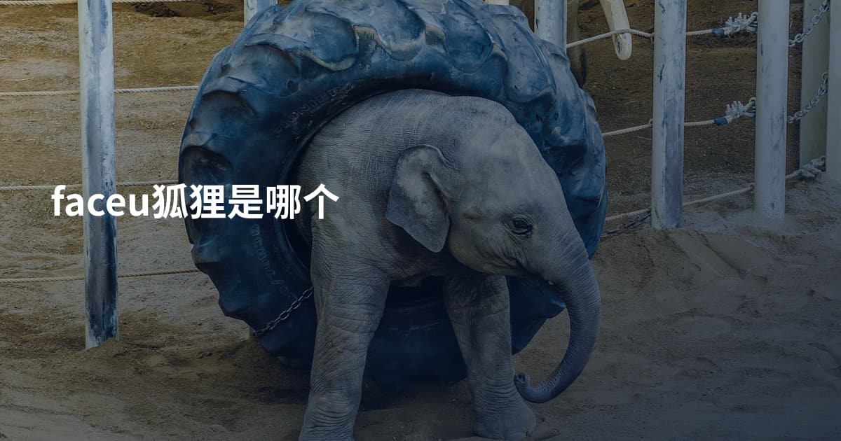 faceu狐狸是哪个