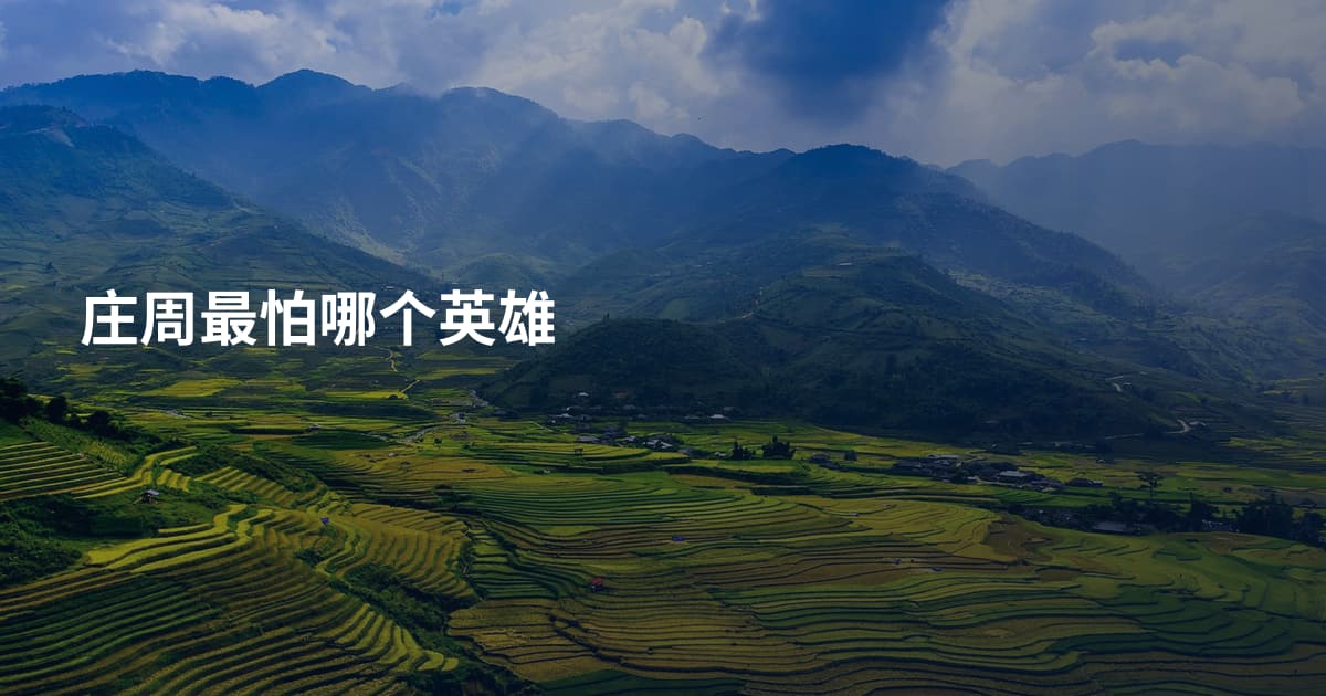 庄周最怕哪个英雄