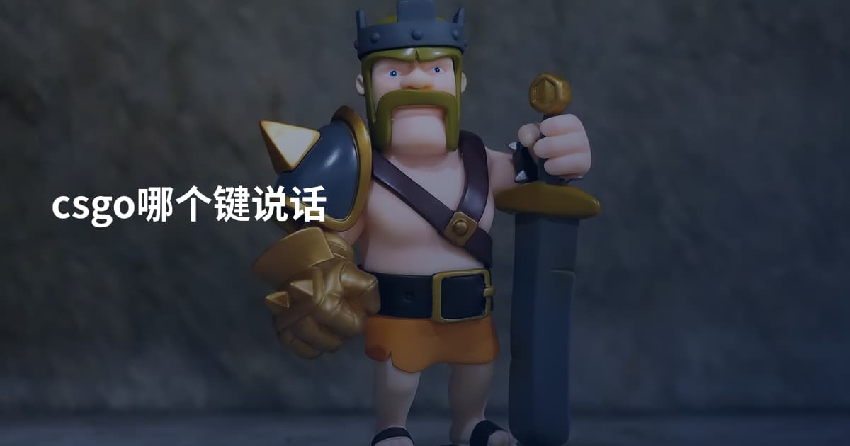 csgo哪个键说话