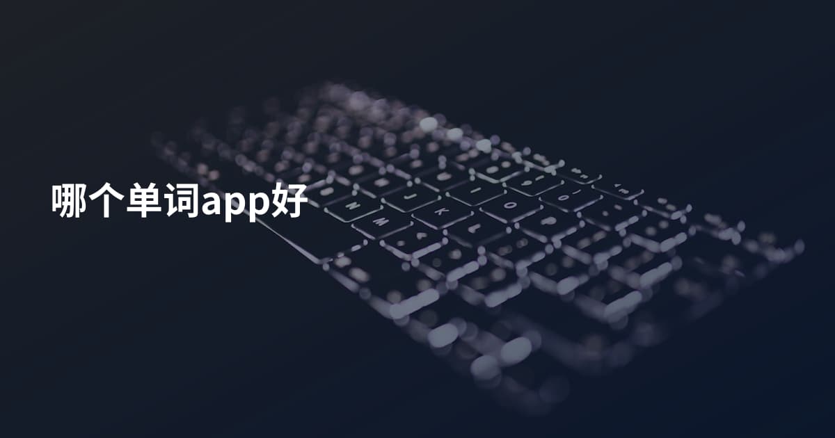 哪个单词app好