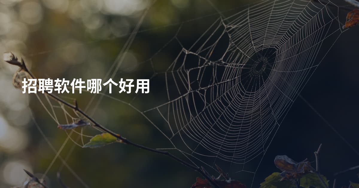 招聘软件哪个好用