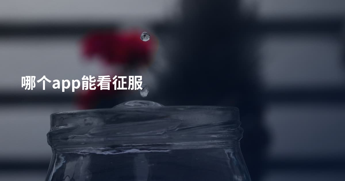 哪个app能看征服