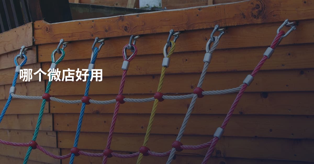 哪个微店好用
