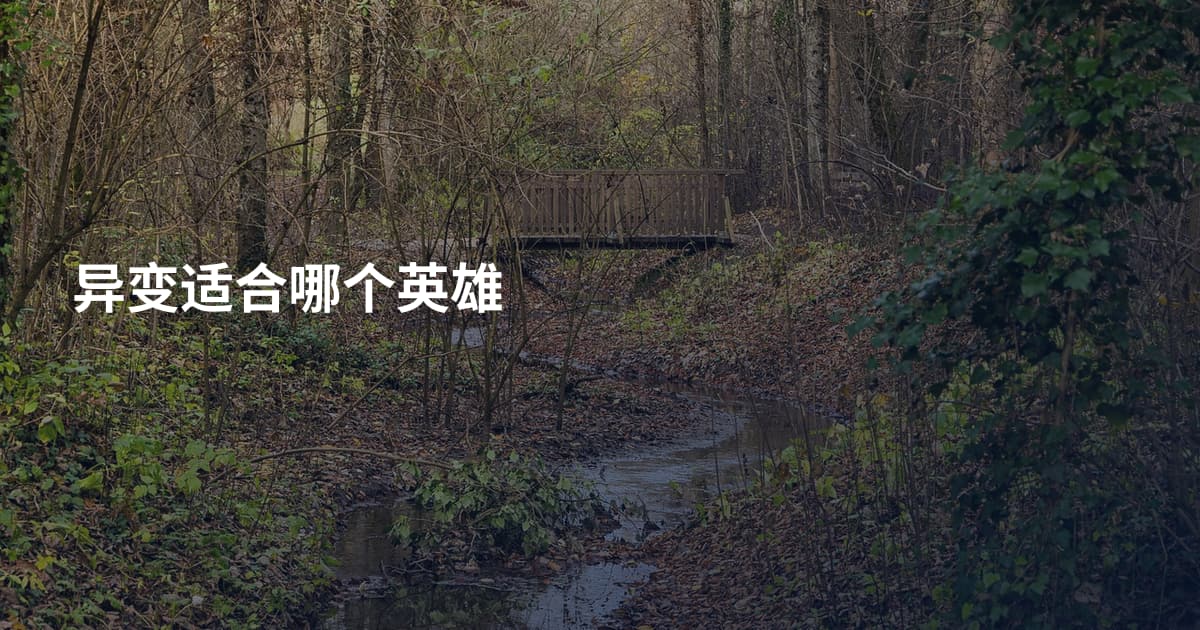 异变适合哪个英雄