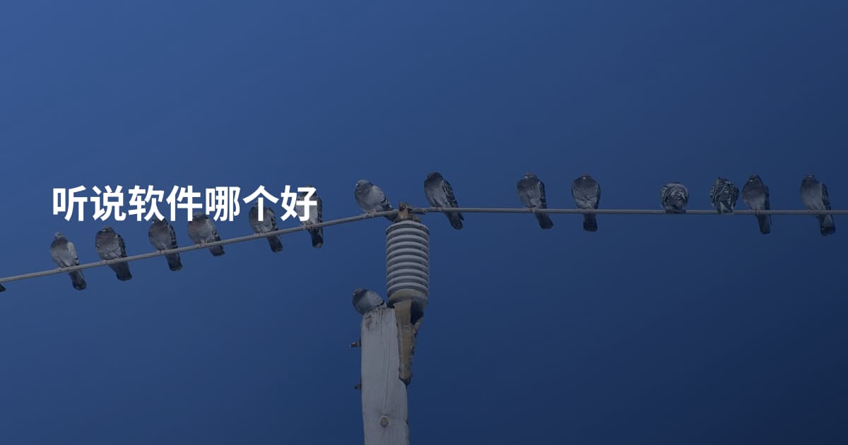 听说软件哪个好