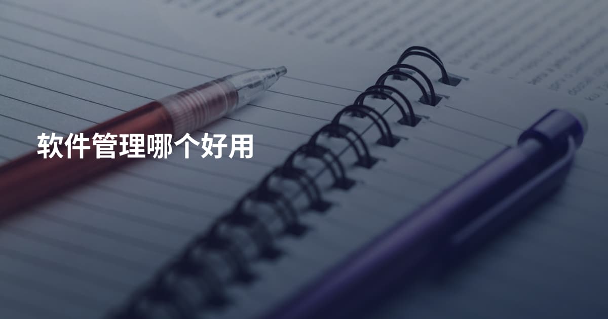 软件管理哪个好用