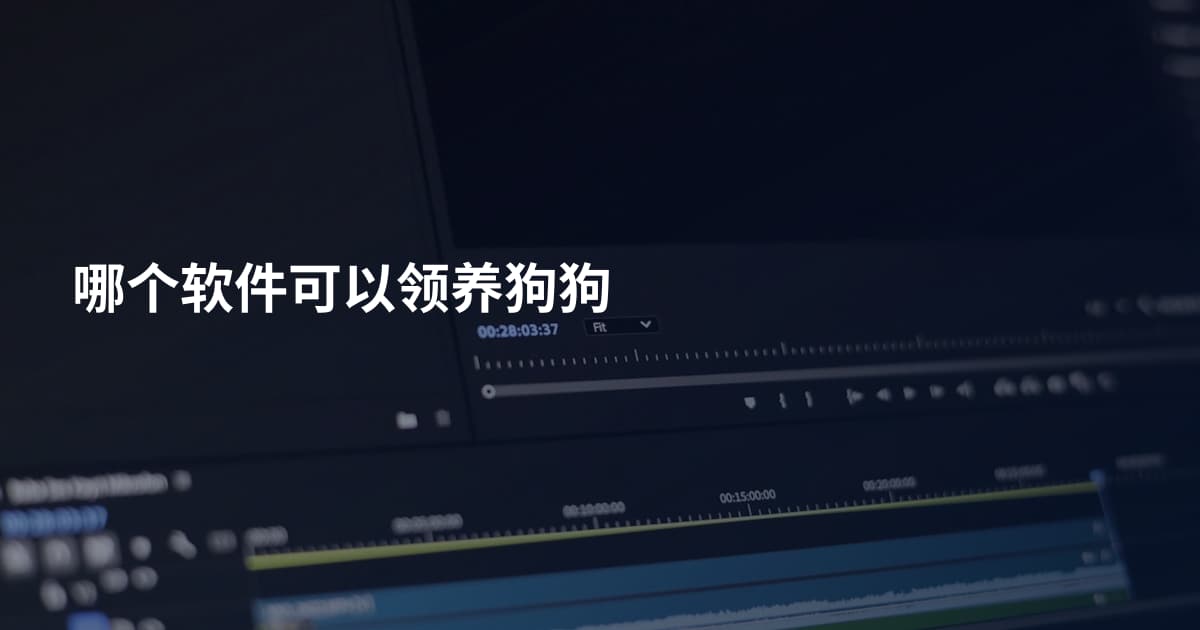 哪个软件可以领养狗狗