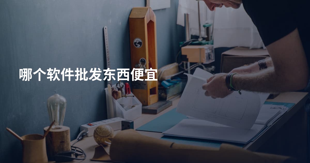 哪个软件批发东西便宜