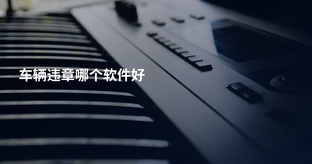 车辆违章哪个软件好