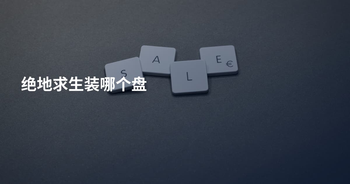 绝地求生装哪个盘
