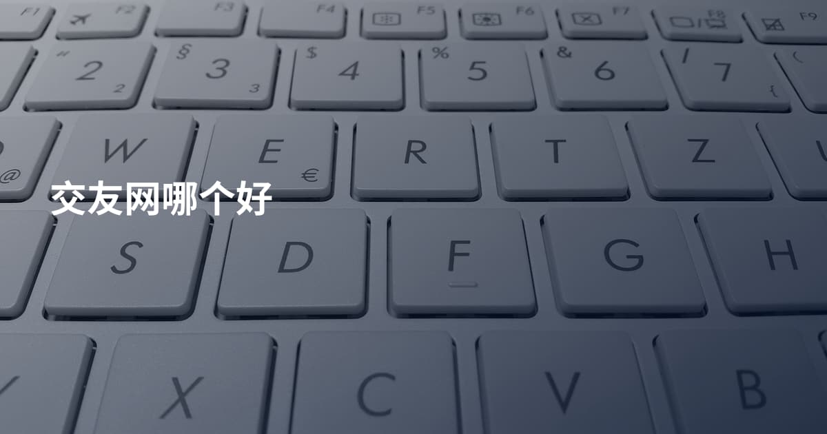 交友网哪个好
