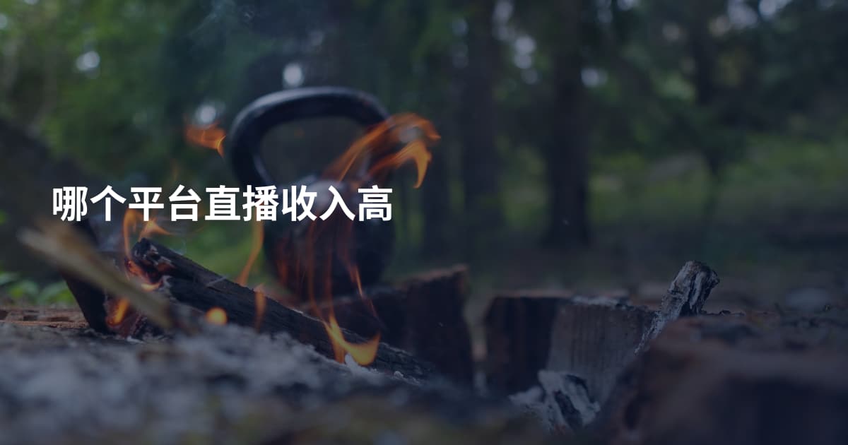 哪个平台直播收入高