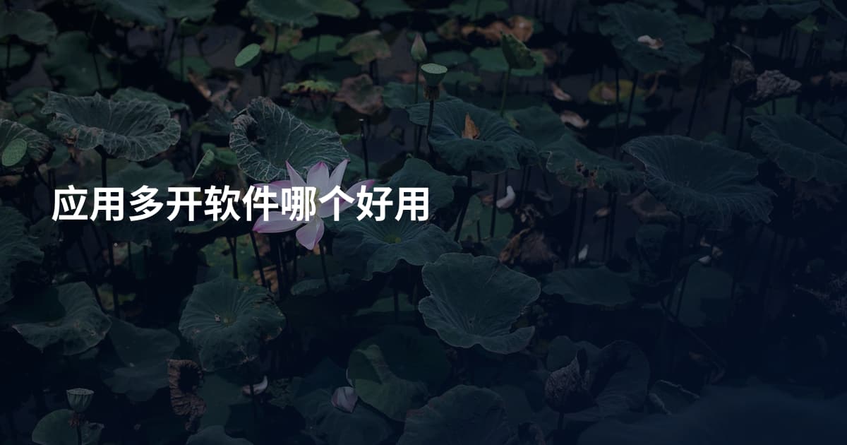 应用多开软件哪个好用