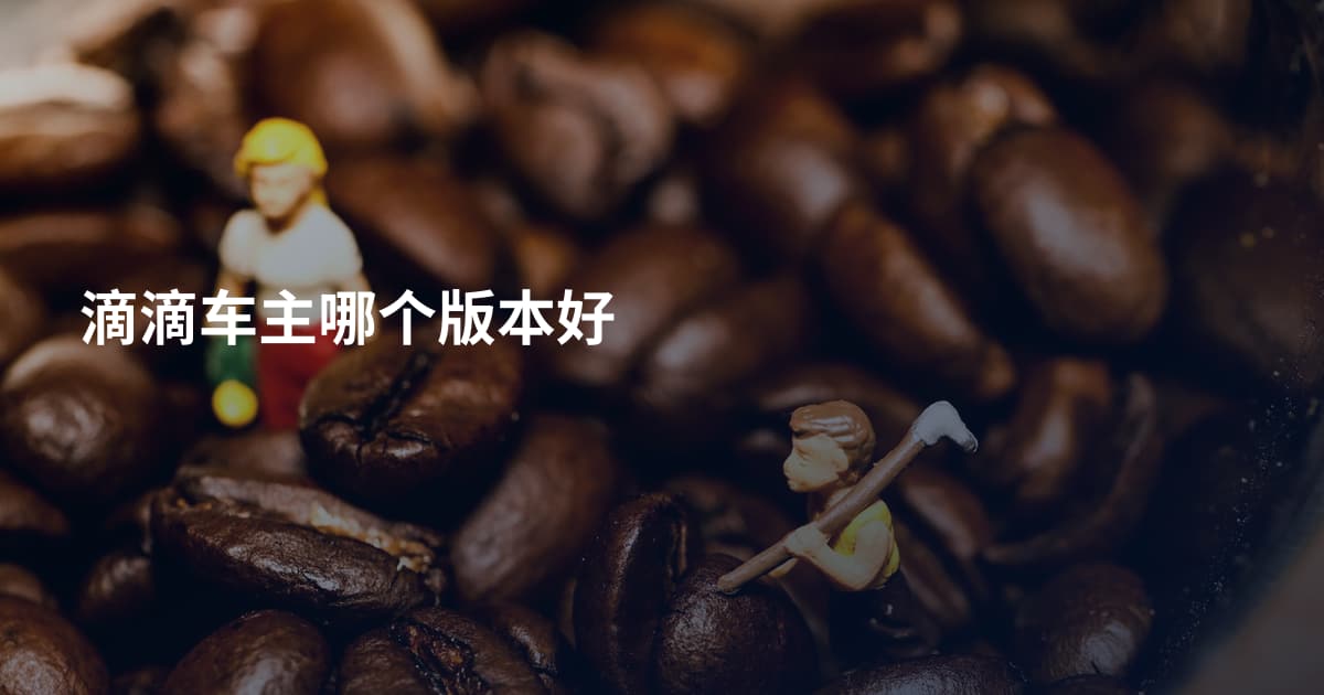 滴滴车主哪个版本好
