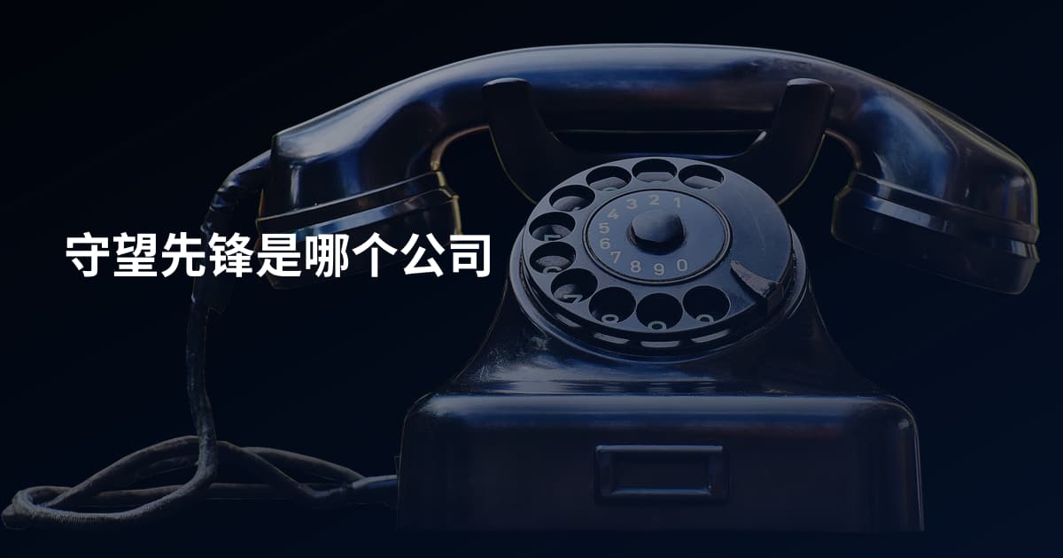 守望先锋是哪个公司