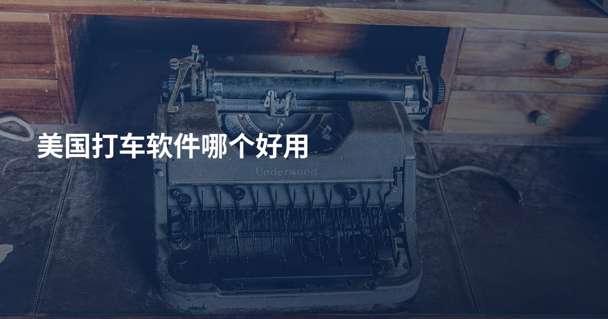美国打车软件哪个好用