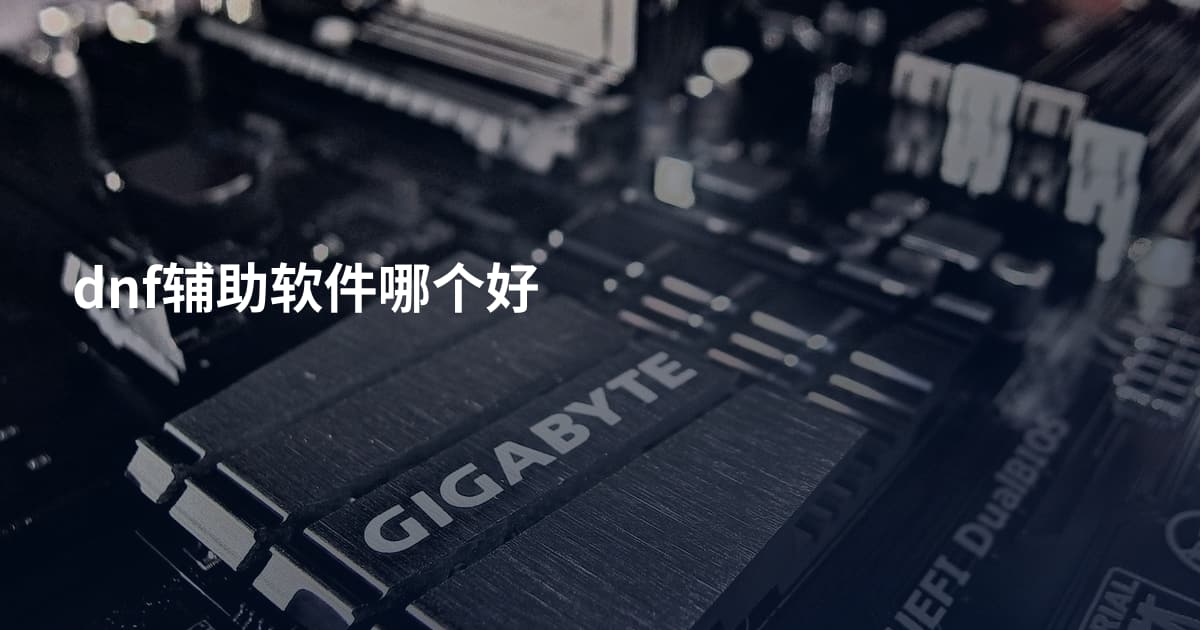 dnf辅助软件哪个好