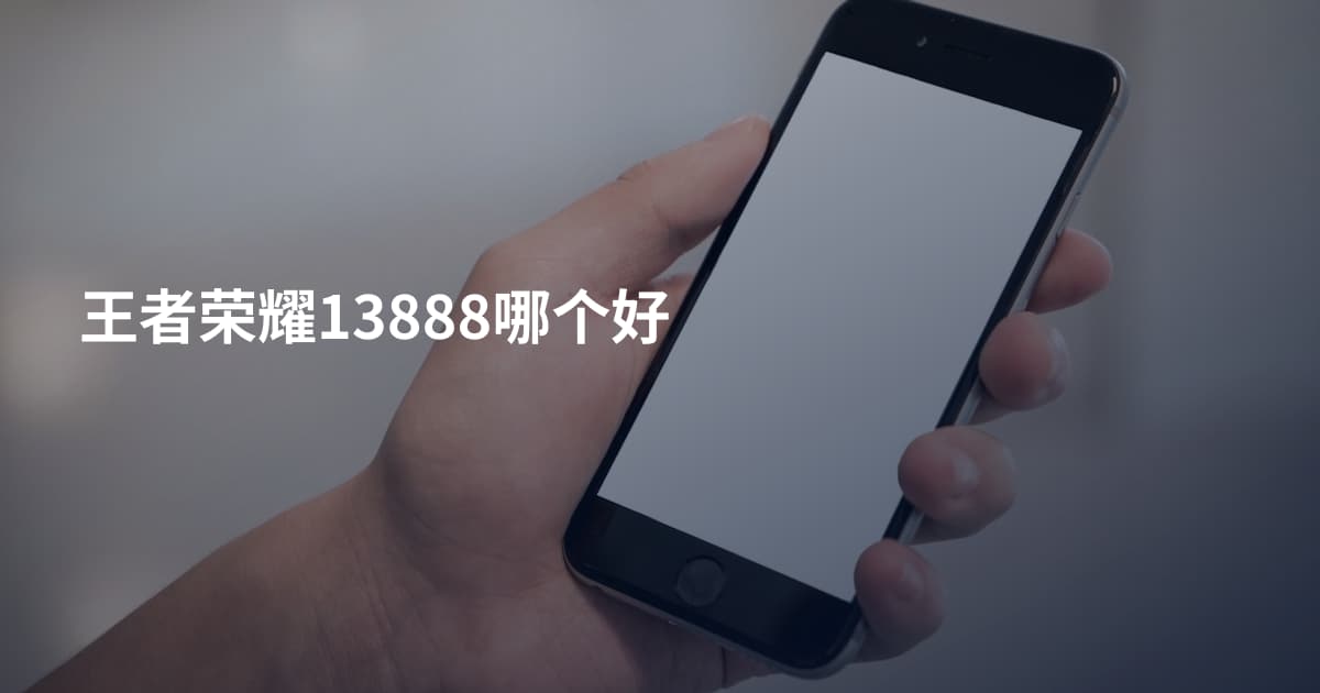 王者荣耀13888哪个好