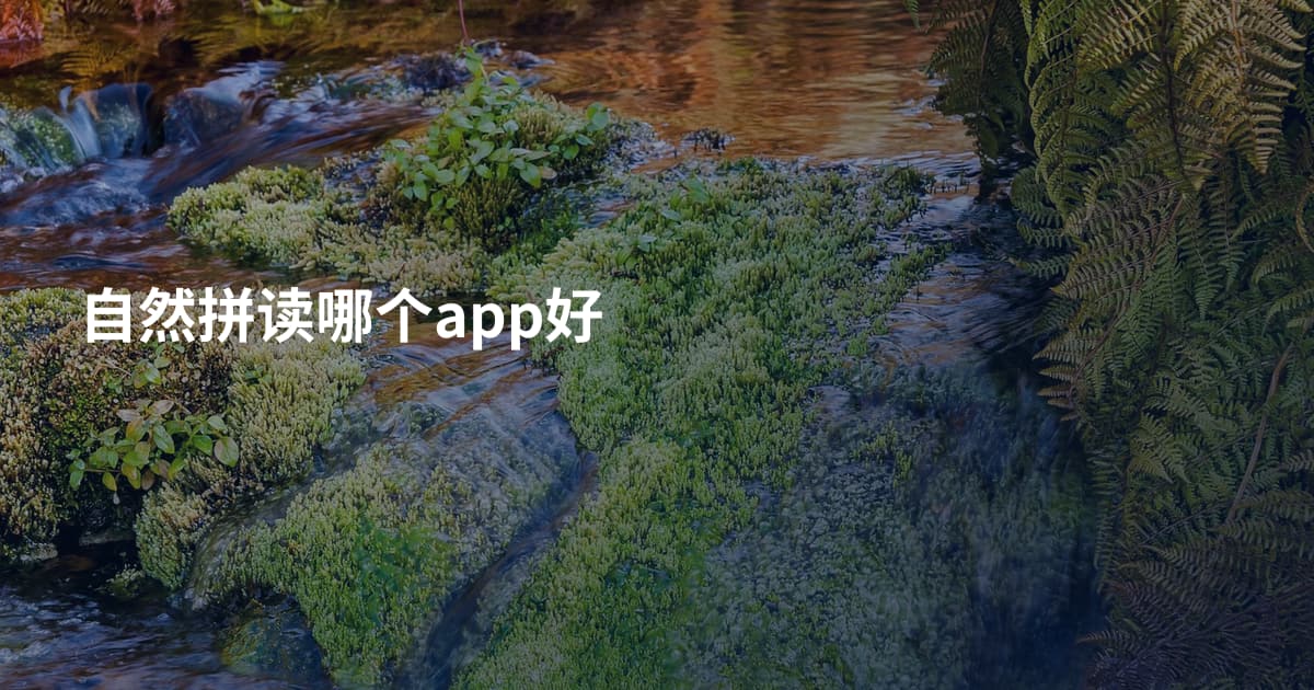 自然拼读哪个app好