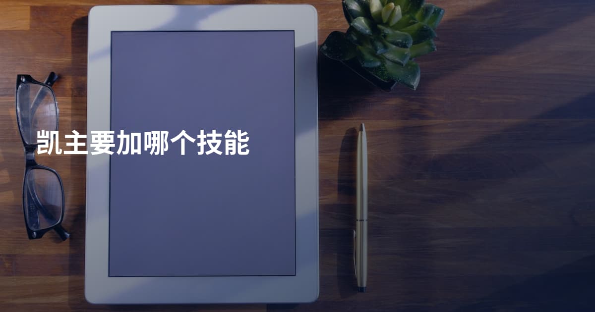 凯主要加哪个技能