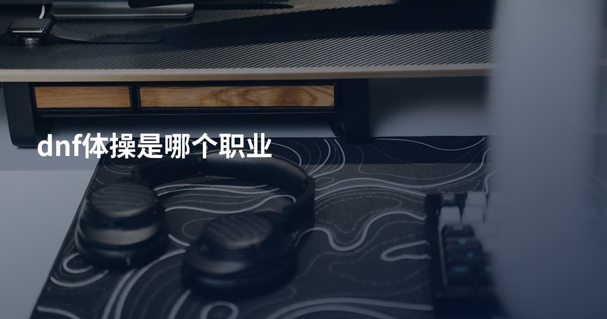 dnf体操是哪个职业