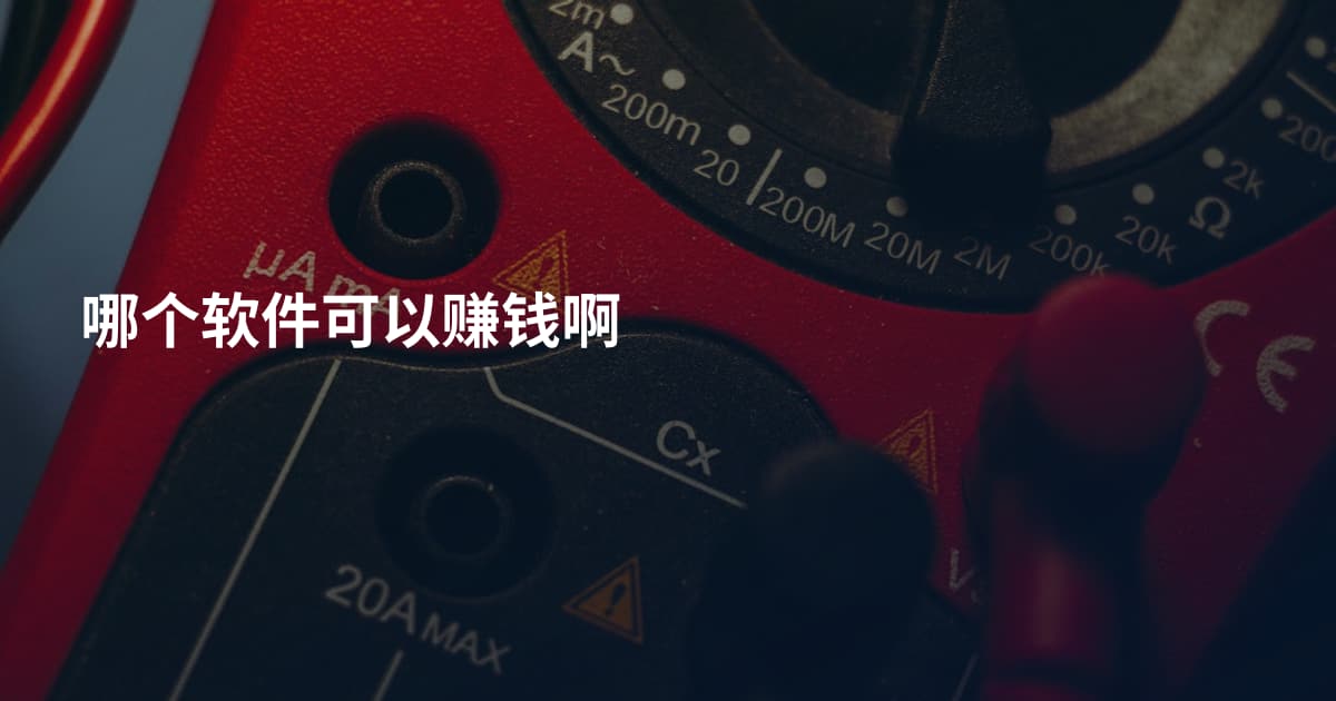 哪个软件可以赚钱啊