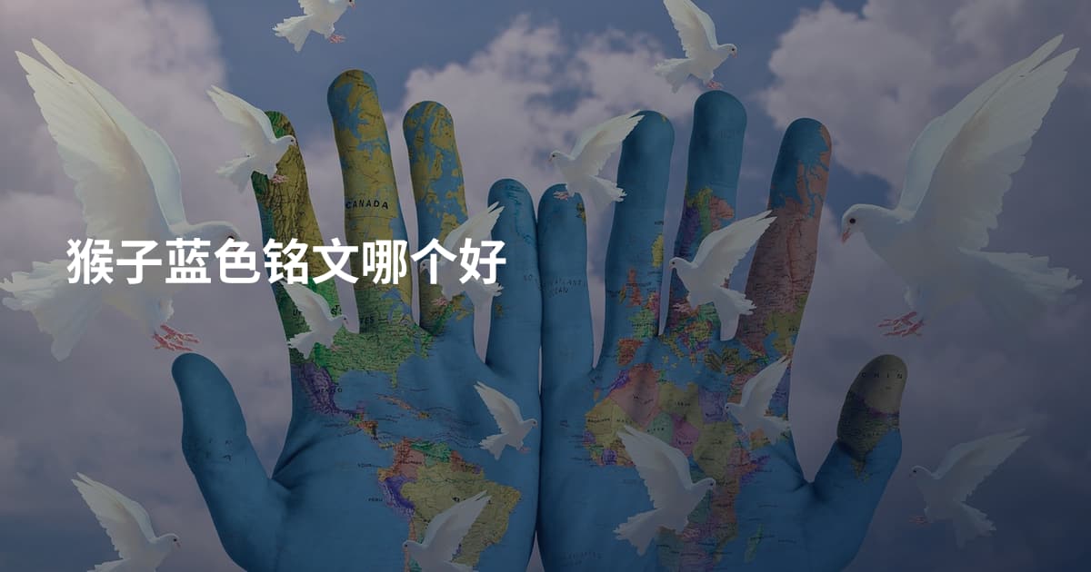 猴子蓝色铭文哪个好