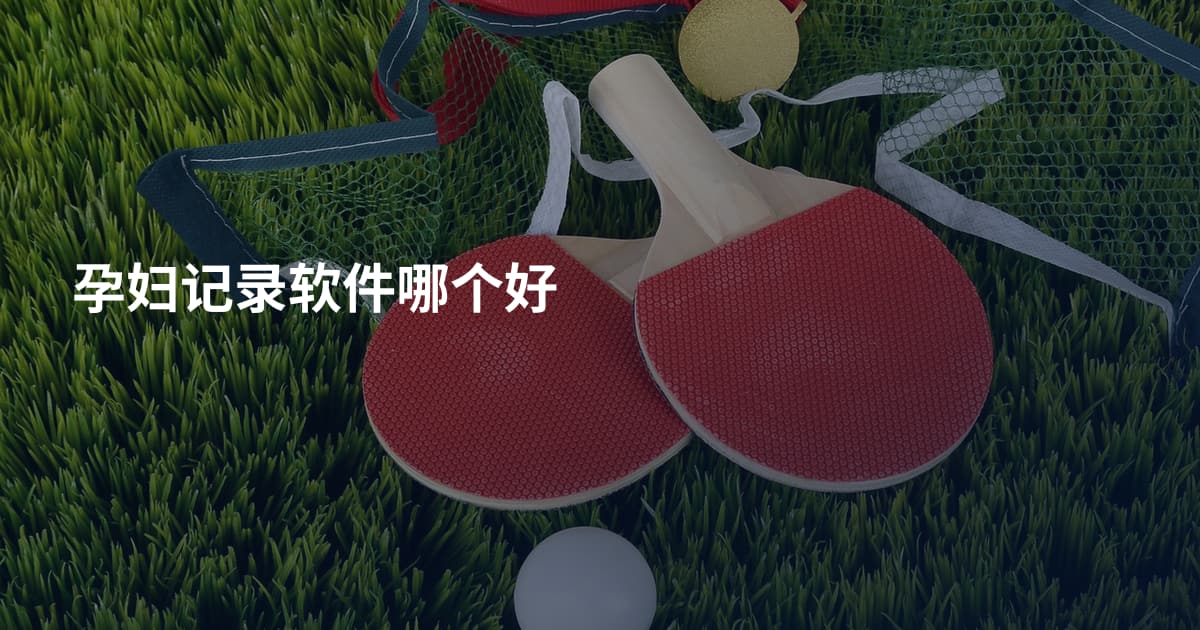 孕妇记录软件哪个好