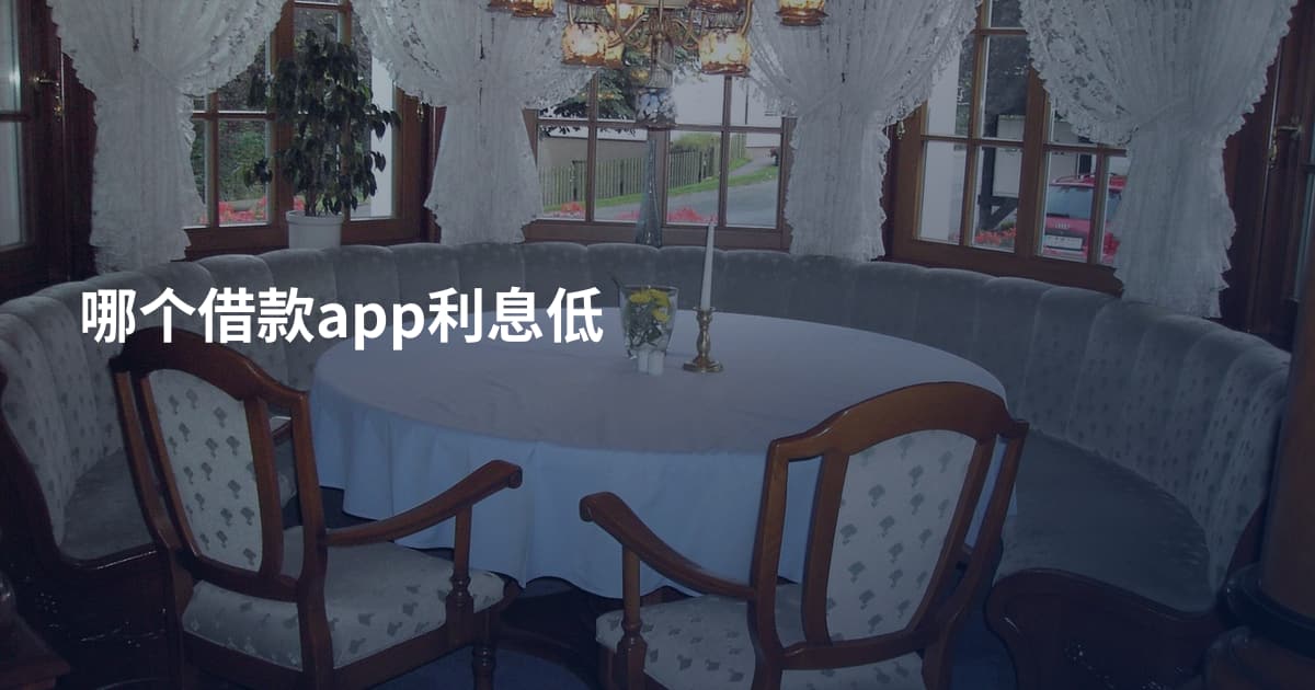 哪个借款app利息低