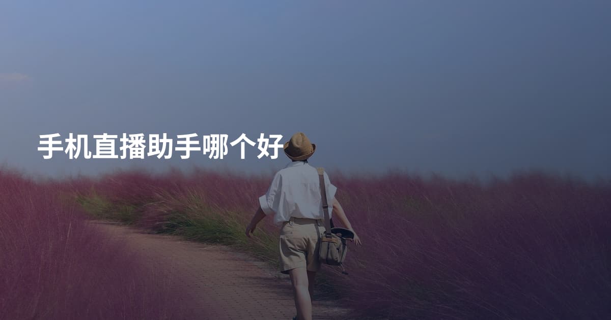 手机直播助手哪个好