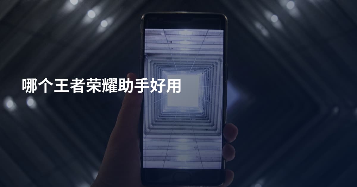 哪个王者荣耀助手好用