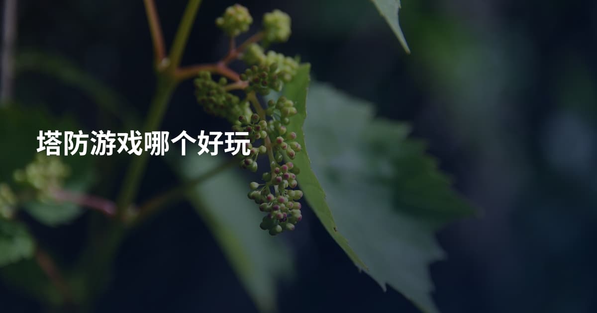 塔防游戏哪个好玩