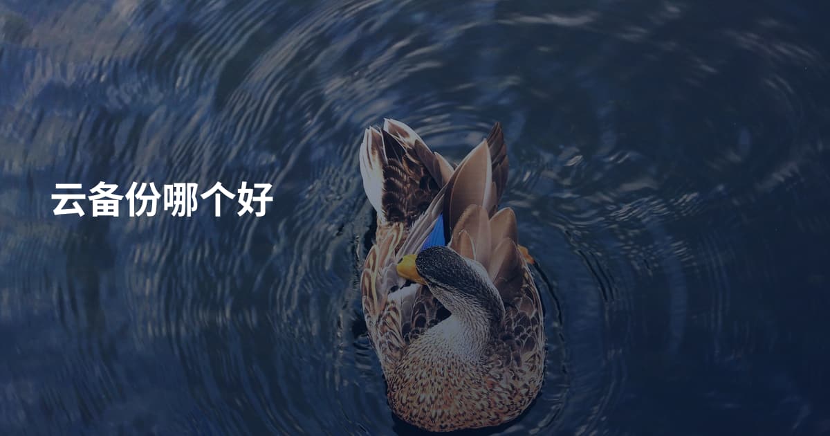 云备份哪个好