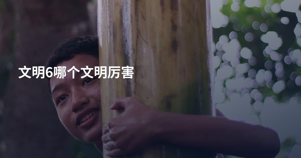 文明6哪个文明厉害