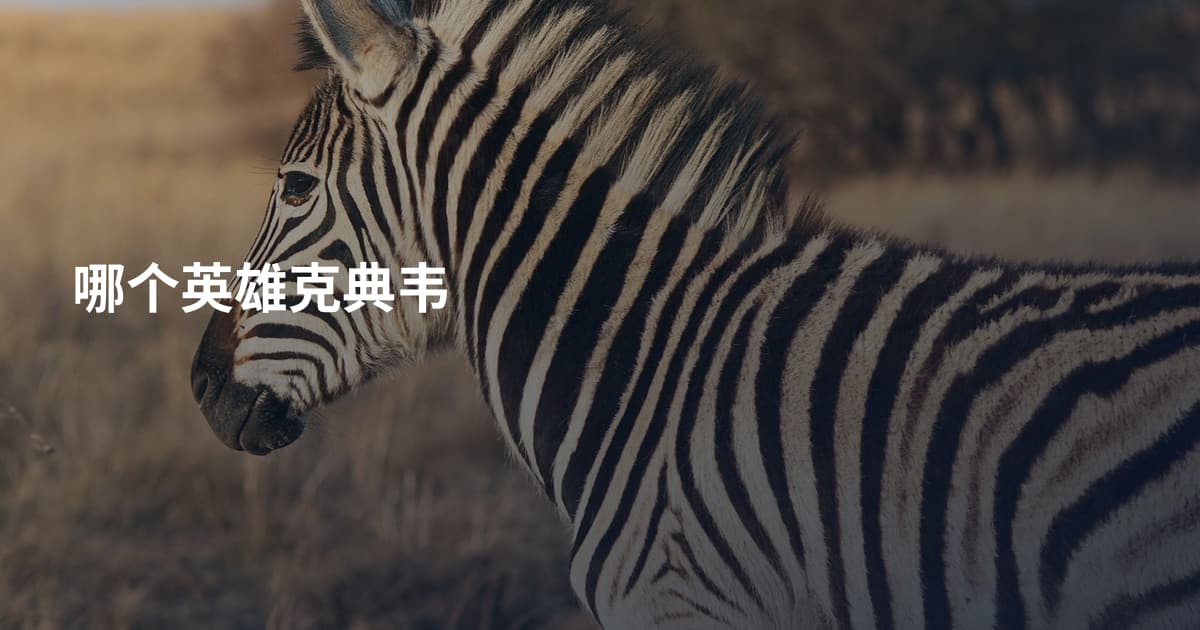 哪个英雄克典韦